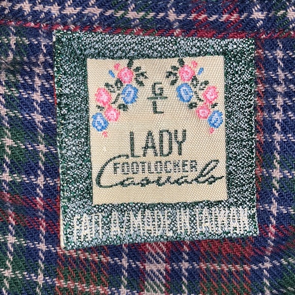 Vintage Lady Footlocker plaid flannel button down shirt - Picture 3 of 3